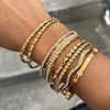 Delicate Crystal Bangle For Women Minimalist Gold Plated Stainless Steel Bangle Party Wedding Jewelry Gift - Image 2