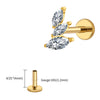 Titanium 16G Cluster Marquise CZ Tragus Helix Stud Conch Lobe Rook Cartilage Leaf Climber Flat Back Labret - Image 26