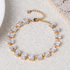 Unique Pink Cubic Zirconia Silver Gold Plated Oval CZ Tennis Link Chain Bracelet for Women Chic Daily Party Wedding - Image 6