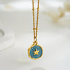Punk Geometric Irregular Enamel Colorful Stone Pendant Necklace for Women Stainless Steel Cross Heart Opal Choker Gifts - Image 6