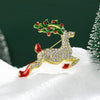 Classic Rhinestones Christmas Brooches for Women Unisex Enamels Pins Banquets Party Backpack Years Gifts Jewelry Accessories - Image 7