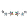 Silver Snowflake Heart Angel Wing Stud Earrings Women Sun Star Zircon Ear Studs Wedding Party Jewelry Gift - Image 8