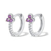 Women's Earrings Gold Plated Stainless Steel Round Hoop Earrings Rainbow Crystal Zirconia Flowers Earrings Piercing Jewelry - Image 13