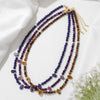 Stone 4mm Round Beads Necklace Water Drop Charm Necklaces For Women Aquamarine Amethysts Labradorite Necklace Jewelry - Image 3