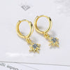 Small Hoop Earrings Smooth Tiny Huggies With Hollow Cross Star Pendants Female Dangle Earring Cute Piercing Earring Gifts - Image 17