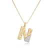 Gold/Silver Color Mixed 26 Letters Pendant Necklaces For Women Men Shiny CZ Zircon Inlay Party Jewelry Gift - Image 19