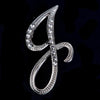 Crystal Rhinestone 26 Letters Women Collar Brooch Pin Corsage Bouquet Jewelry - Image 15