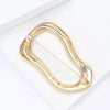 Neutral Style Irregular Ring Brooches For Unisex Smoorh Stainless Steel Alloy Pins Jewelry Accessory Suit Party Gift - Image 6