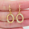 Gold Color Clear Zircon CZ Name Alphabet Initial Letter Dangle Earrings for Women - Image 26