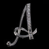 Crystal Rhinestone 26 Letters Women Collar Brooch Pin Corsage Bouquet Jewelry - Image 28