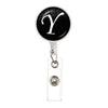 26 English Letters Brooch A-Z Initial Round Glass Ball Pendant Retractable Badge Reel For Women Gifts Jewelry - Image 32
