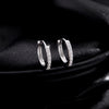 Sparkling Earrings Silver Classic Shining Circle Hoop Earrings For Women Jewelry - Image 4