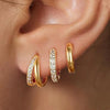 3PCS Sets Stainless Steel Square Zirconia Hoop Earrings For Women Daily Life Cartilage Stud Earrings Piercing Jewelry Gift - Image 3