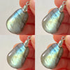 Blue Labradorite Pendant Irregular Shape Bead Stone Orange Necklace for Men Women - Image 29
