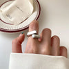 Silver Open Finger Ring Punk Heart Irregular Geometric Stackable For Women Girl Jewelry Gift - Image 11