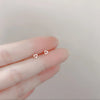 Tiny Minimalist Silver Plated Korean Mini Small Flower Stud Earrings for Women Teens Temperament Daily Wear Ear Piercing Jewelry - Image 17
