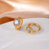 316L Stainless Steel Heart Water Drop Square Zircon Hoop Earrings For Women Men Personality Design Jewelry Gifts - Image 35