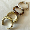 Four-Piece Brown Resin Bangle Set in Gold-Tone - Image 4