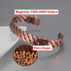 Copper Bracelets Twisted Handmade Braided 12mm Adjustable Bangles High Magnet Jewelry Resizable Cuff - Image 5