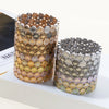 Happy Bangle Paved Diamond Enamel Beaded Bracelets For Women Boho Gold Color Elastic Bracelets - Image 56