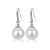 Silver Long Pearl CZ Dangle Earrings For Women Engagement Wedding Graceful Accessories Earring Gift - Image 2
