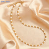 Mhs.sun 4/6/8/10MM Pearl Stainless Steel Bead Necklaces Classic Gold Plated For Women Men Daily Party Jewelry Gifts - Image 7