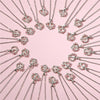 Cute Female A-Z Letter Flower Pendant Necklace Silver Color Wedding Jewelry Gift For Women - Image 6