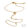 Stainless Steel Zircon Beads Back of Hand Chain Finger Bracelet Chic Sexy Jewelry Gift - Image 21
