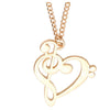 Music Note Heart Necklace of Treble and Bass Clef Women Infinity Love Charm Pendant Necklace Stainless Steel Jewelry Gift - Image 6