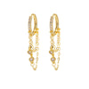 Chain Hoop Piercing Earring with Square and Waterdrop Details - Image 26