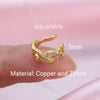 1Pc Geometry Crystal CZ Leaf Clip Earring For Women Without Piercing Punk Vintage Star Ear Cuff Wrap Adjustable Jewelry - Image 6