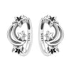 Openwork Leaf Pattern Hoop Earrings with Sculpted Detail - Image 16