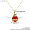 Red Sacred Heart of Jesus Necklace Immaculate Heart 22k Gold Plated Cross Necklace For Women Girls Catholic Jewelry - Image 8