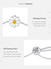 MODIAN 925 Sterling Silver Exquisite Enamel Daisy Flowers Bracelet Trendy Adjustable Snake Chain For Women Valentine’s Day Gifts