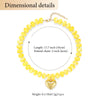 Colorful Acrylic Bead Choker Necklace with Heart Pendant - Image 30