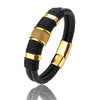 Vintage Multilayer Brown Leather Stainless Steel Men Bracelet Bead Bracelet Jewelry Male Wrist Bangle Christmas Gifts - Image 12