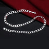 Charms Silver 6mm Flat Chain Necklace, Noble Jewelry for Men Women,lover Wedding Party Gifts - Image 4