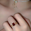 Ventfille Silver Opal Ring Female Index Finger Opening Adjustable Tail Ring Simple Jewelry Gift - Image 27