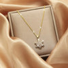 1 Pcs Cool Breeze Maple Snowflake Gold Plated Copper Pendant With Stainless Steel Chain Combination Necklace - Image 3