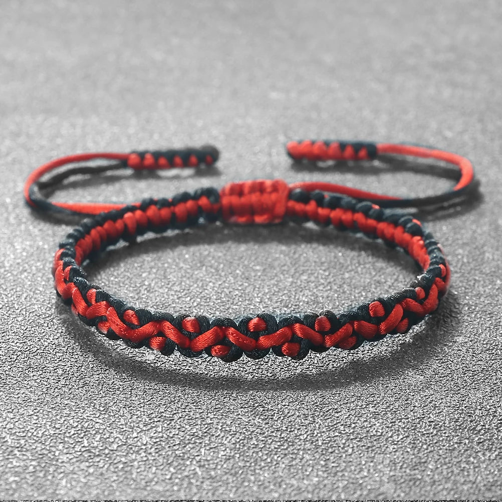 2 Colors Nylon Rope Bracelets for Women Men Handmade Adjustable Braided Knot Bangles Couple Friendship Lucky Daily Jewelry Gifts - Image 1