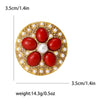 Turquoise Blue Brooches for Women Unisex Tibetan Style Pins Star Rhinestone Office Party Friend Gifts Jewelry Accessories - Image 26