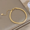 Chic Gold Color Simple 316L Stainless Steel Bangles Bracelets for Women Charm Zircon Jewelry Gift - Image 10