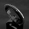 Locomotive Men Punk Rock Bicycle Chain Bracelet Gold Plated Stainless Steel Magnet Button Male Jewelry Gifts - Image 3