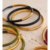 1Set 66mm 3 Round Circle Resin Overlay Minimalist Bracelet Bangle Set Gold Plated Stainless Steel Wrist Jewelry - Image 5