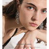 NiNice Earrings Stainless Steel for Women Circle Link Pendant Design Exaggerated Personality Heavy Industry Gift - Image 4