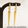 No Fade Different Length Pointed Cone Dangle Earring Stainless Steel Round Hoop Earrings For Women Men Jewelry Ear Piercing Gift - Image 5
