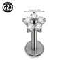 1/5PCS Implant Titanium Different Size Flower Zirconia Labret 16G Internal Threaded Cartilage Helix Lobe Earring Piercing - Image 18