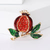Rhinestone Pomegranate Brooches for Women Unisex Enamel Fruit Pins Office Party Friend Gifts Jewelry Accessories - Image 11