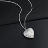 Silver Color Love Heart Photo Frame Pendant Necklace For Women I Love You Flower Pattern Heart Openable Locket Necklace Jewelry - Image 23
