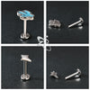 ZS 1PC 16G Stainless Steel Lip Ring Internal Thread Labret Piercing Moonstone Ear Stud Moon Butterfly Cartilage Earring Jewelry - Image 5